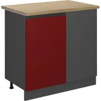 Vicco R-Line Hoekkast – 86 cm, WB Eik Rood