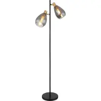 Globo Lighting Vloerlamp Fanni zwart dubbel