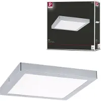 Paulmann LED-paneel Abia, alu / grijs / zink, Woon-/ Eetkamer, Kunststof, Modern, LED plafondlamp