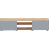 Temahome Tv-meubel Polka 140 cm 2 draaideuren, 2 open vakken- eik/celadon grijs