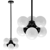 Toolight App904-6Cp Loft Hanglamp Zwart 35X35X132Cm