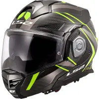 LS2 Helmets LS2 FF901 Advant X Carbon Future II, opklapbare helm, neongeel, maat S (55/56)