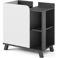 Vicco Wastafelonderkast Karen Antraciet/wit 60 x 65 cm met deur en open vakken, Model 54646