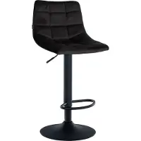 CLP barkruk Jerry, bekleed met fluweel, in hoogte verstelbaar en 360 graden draaibaar | Kleur: beige, frame: zwart