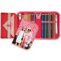 Scooli BABI0445, Zachte pennenhouder, Roze, Met afbeelding, Interieur, Meisje, Ritssluiting