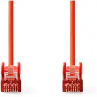 Nedis CAT6 Netwerkkabel | RJ45 Male | RJ45 Male | S/FTP | 10.0 m | Rond | LSZH | Rood | Label - CCGL85221RD100