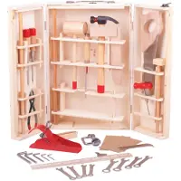 Bigjigs Toys BigJigs Gereedschapskist - Speelgoed gereedschap - Hout - 28-delig