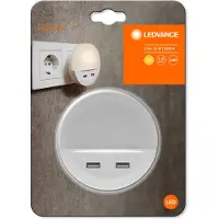 Ledvance LUNETTA LED White | Nachtlampje met stekker met USB uitgang en telefoonhouder