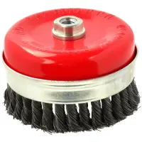 GEKO Draadborstel voor de voorkant, 125 mm, met M14-aansluiting + bevestigingsband