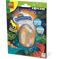 SES Creative 25125 Dino-badebommen met verrassing - Spannend badspeelgoed met een dinosaurus-verrassing, badspeelgoedfiguur, geschikt voor jongens/meisjes, vanaf 3 jaar, verpakt in karton