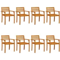 vidaXL Tuinstoelen 8 st 59x55x85 cm massief acaciahout