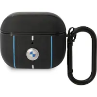 BMW Airpods 3 Sig Case - Leather - Color Lines - Zwart