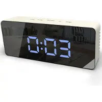 Technoline wekker - WT 475 - 140x53x35mm - wit - LED blauw/groen - TL-WT475