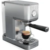 Klarstein SteelPresso Slim Zeefdragermachine – 20 bar, 1350W, 1,2L watertank, Stoompijpje, Roestvrijstalen behuizing, Compact, Eenvoudige bediening, Lichte reiniging, Espressomachine, Roestvrij staal