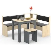 VCM Hoekbankenset Eetkamerset Bank Tafel Krukken Esal Mini Hoekbankenset Eetkamerset Bank Tafel Krukken Esal Mini