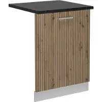 Vicco Vaatwasserfrontpaneel R-Line Artisanaal eiken 60 cm , WB Antraciet, Model 55127