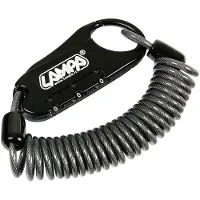 Lampa Raptor/ Cijferslot met spiraalsnoer - 150 cm - Helm slot- cijferslot combinatie - staalkabel slot- Slot voor fietshelm- Slot voor motorhelm- Slot voor Scooterhelm
