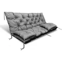 AIO Factory Tuinkussen 120x60x50 cm + 2 kussens voor schommelbank waterdicht grijs