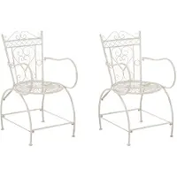 CLP Sheela Set van 2 Tuinstoelen antiek/creme