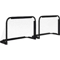 HOMCOM -Fußballtor-Metall(Q195), Tetrolon--90L x 36B x 60H cm-Schwarz