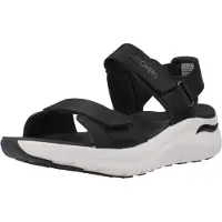 SKECHERS Dames Arch Fit 2.0 sandalen - Go-Ge zwart (36), 1 tot 3 cm, Klittenband, Casual 119465