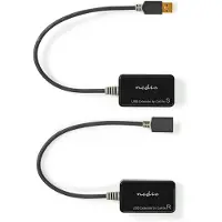 Nedis USB Verlengkabel via RJ45 – 50 m – USB-A Male naar Female – 12 Mbps – Zwart
