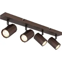 Globo Bronzen plafondlamp James 4-lichts