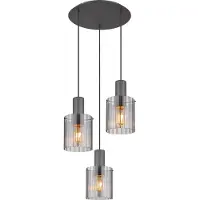 Globo Hanglamp Tulivar design smoke glas 3-lichts