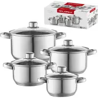 Florina Set potten (5K0339), Pan + steelpan, Zilver