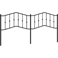 vidaXL Vervangend hoofdbord 200 cm metaal zwart