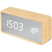 Karlsson Wekker Mirror - Bruin - 16x15x7cm - Modern - Wekker voor slaapkamer - Wekkers