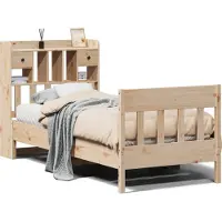 vidaXL Bedframe zonder matras massief grenenhout 75x190 cm
