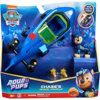 Spin Master Véhicule avec Figurine Chase Aqua Pups Pat’Patrouille