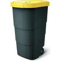Prosperplast - Wheeler - Grote Afvalbak met wielen 110L - Geel / Kunststof