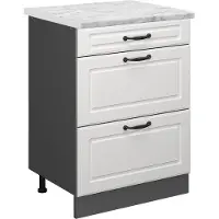 Vicco Keukenonderkast R-Line Wit Landhuis 60 cm WB Marmer, Model 45992