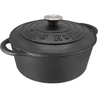 KINGHOFF 1523 - Gietijzeren pan - zwart - 22 cm - 2.4 liter