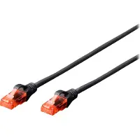 Digitus patchkabel, Cat. 6, U/UTP, 3,0 meter, zwart