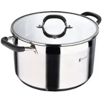 Bergner Midnight RVS Soeppan met Deksel - Inductie - doorsnede 28cm - 9.5L- Maataanduiding