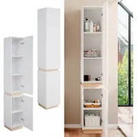Vicco Gloria Badkamerkast – 33 x 197.5 cm met 2 deuren Wit
