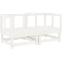 vidaXL Tuinhoekbanken 2 st massief grenenhout wit