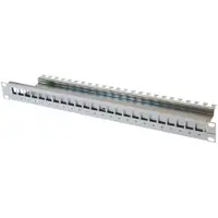 Telegärtner 100021492 24 poorten Netwerkpatchpaneel 483 mm (19) CAT 6A 1 HE Grijs-wit (RAL 7035) Niet ingericht