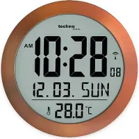 Technoline Digitale radiogestuurde wandklok / tafelklok - Thermometer - Datum - Wekker functie - Technoline WS 8038