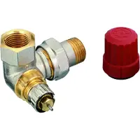 Danfoss Thermostatische radiatorafsluiter 1/2 dubbel haaks RE Kvs 0,90 m3 h RA N15