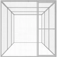 vidaXL Kattenkooi 4,5x1,5x1,5 m gegalvaniseerd staal