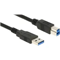 DeLOCK USB-kabel USB 3.2 Gen1 USB-A stekker, USB-B stekker 5.00 m Zwart Vergulde steekcontacten 85070