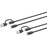 Speedlink STREAM Play & Charge USB-C/A naar USB-C kabelset, zwart