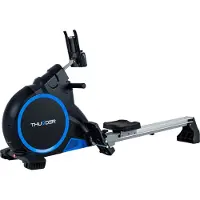Thunder Roeitrainer | ARGO | Elektromagnetische Weerstand | Opklapbaar & Stil | Tot 150kg | 16 Weerstandsniveaus | LCD-scherm | Hartslagfunctie | Transportwielen | Full-body workout voor thuis |