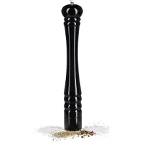 Relaxdays 4052025972332, Peper- en zoutmolen, Zwart, Zilver, Hout, Keramisch, 400 mm, 500 g