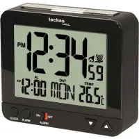 Techno Line WT 195 Wekker Zendergestuurd Zwart Alarmtijden 1