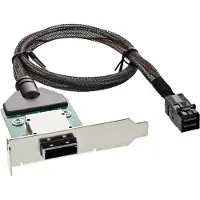 InLine SAS HD LP PCI slotbeugel met kabel,ext. SFF-8088 naar int. SFF-8643,0,5m